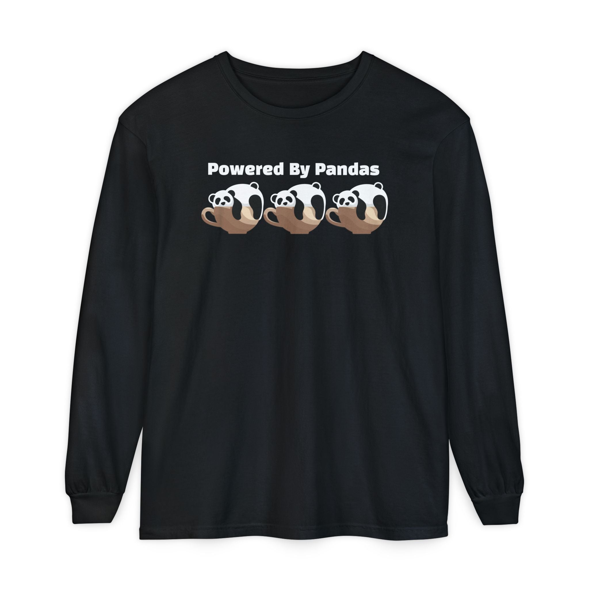 Powered By Pandas Long Sleeve Tee
