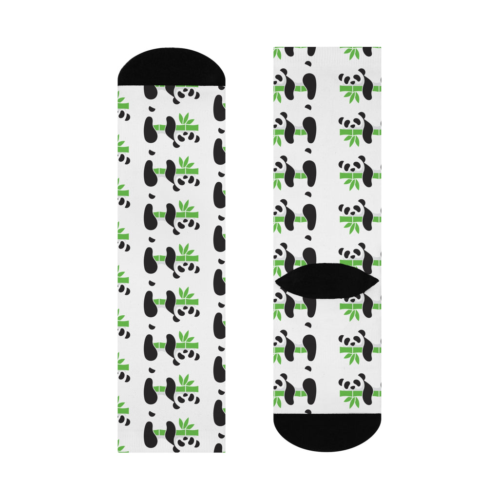 Panda Print Cushioned Crew Socks