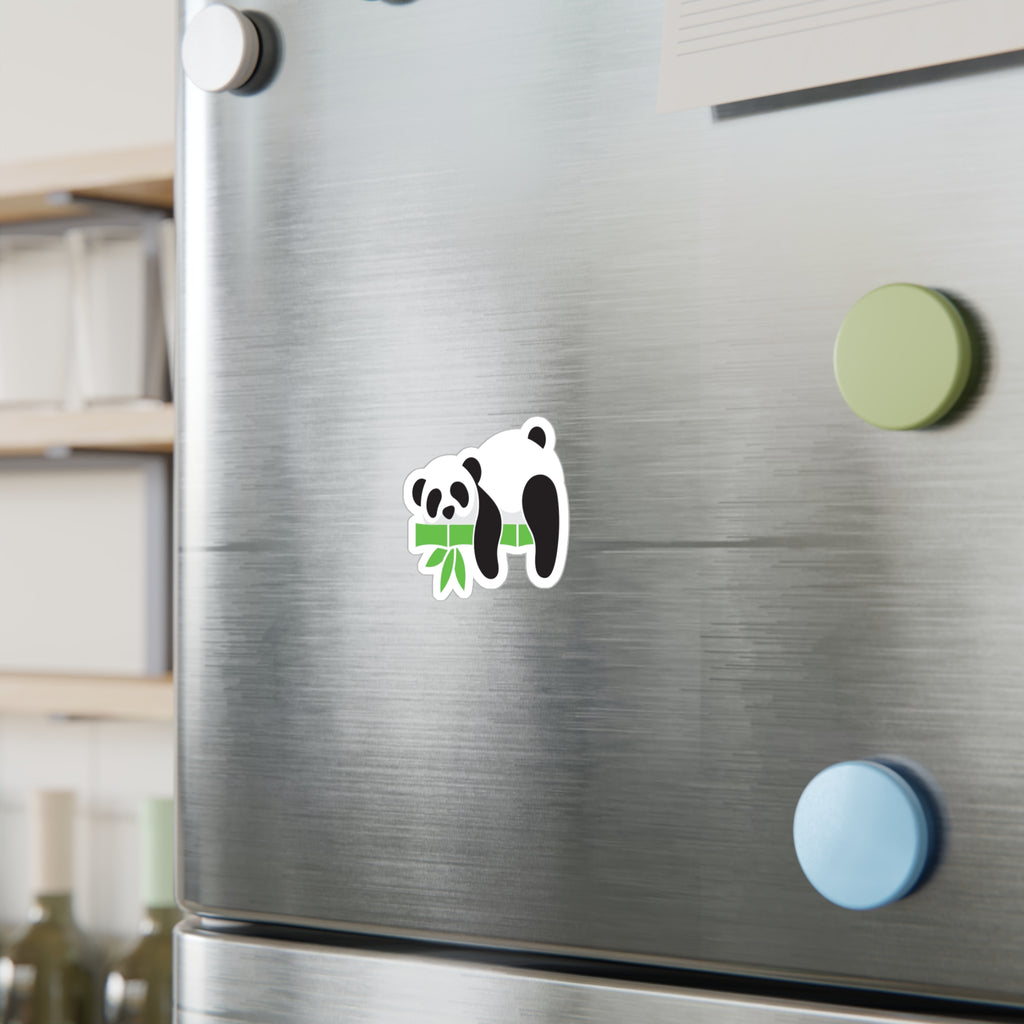 Panda with Bamboo Kiss-Cut Vinyl Sticker