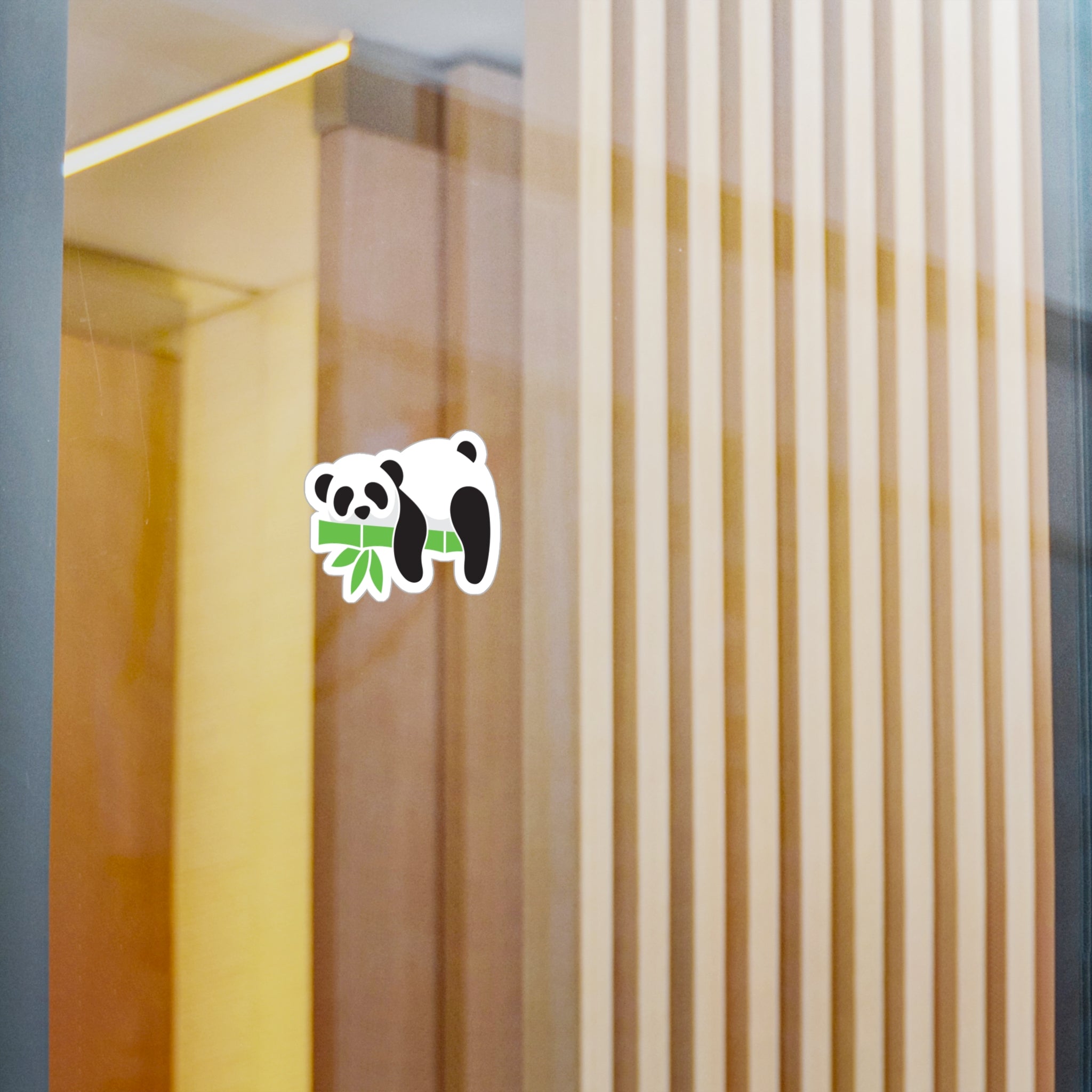 Panda with Bamboo Kiss-Cut Vinyl Sticker