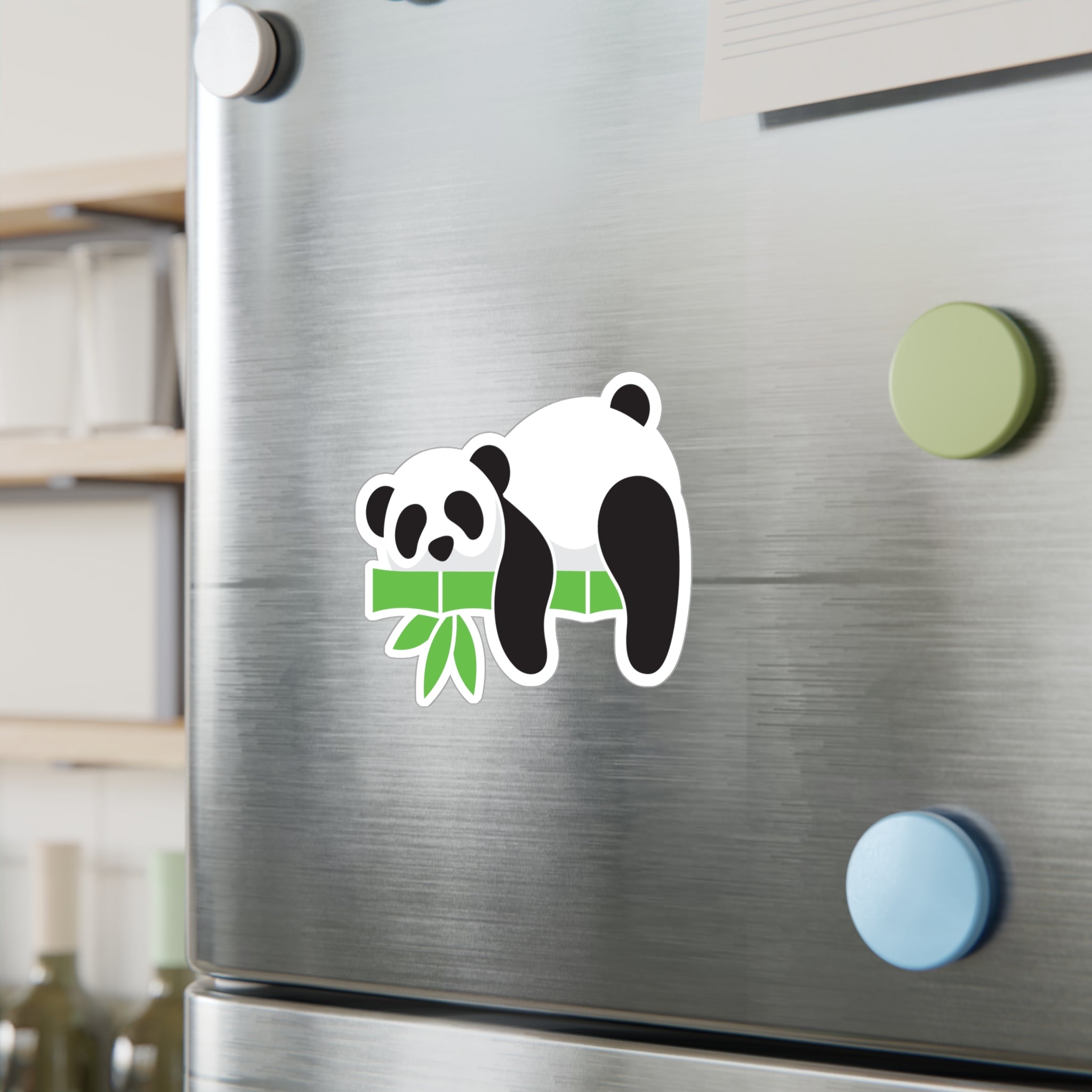 Panda with Bamboo Kiss-Cut Vinyl Sticker