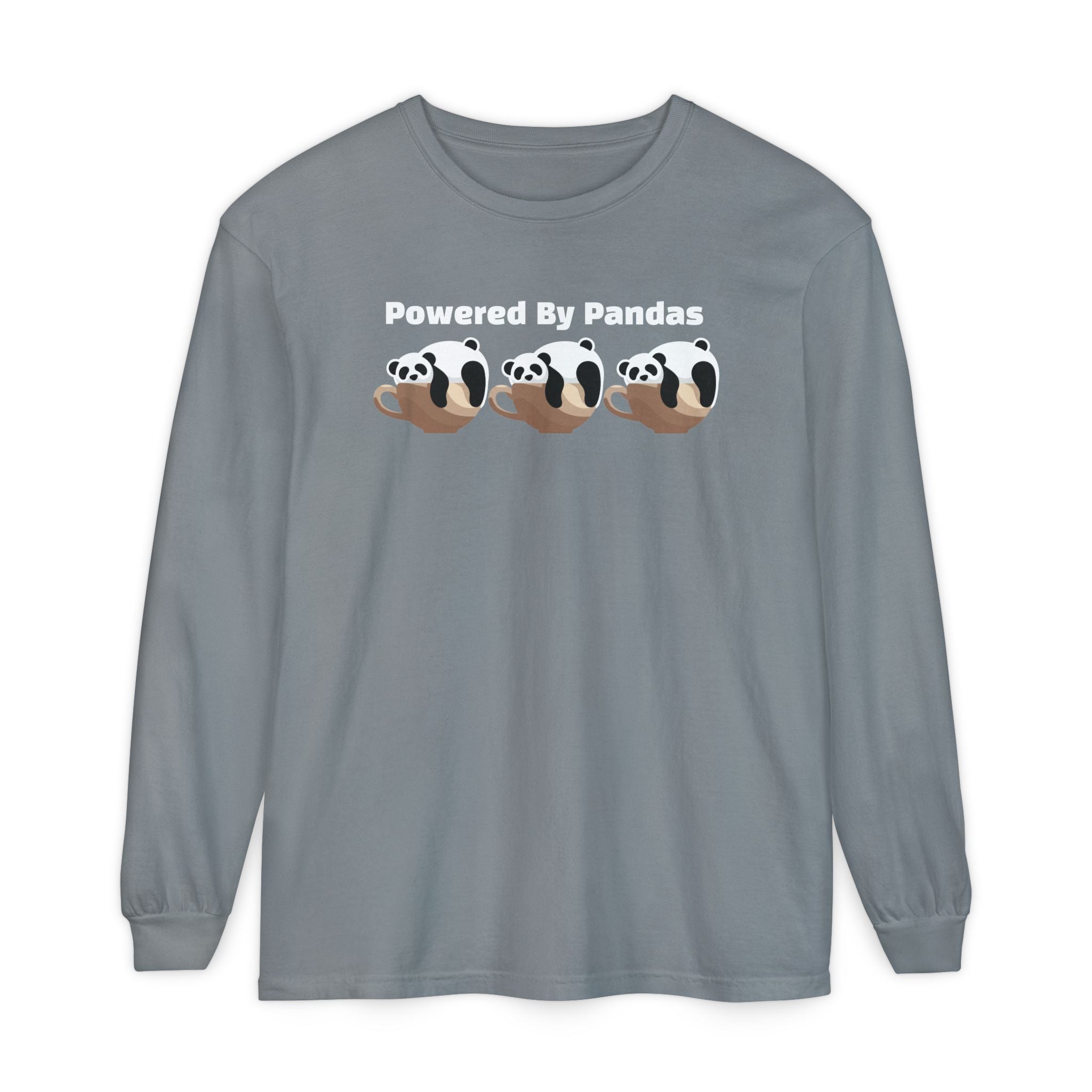 Powered By Pandas Long Sleeve Tee