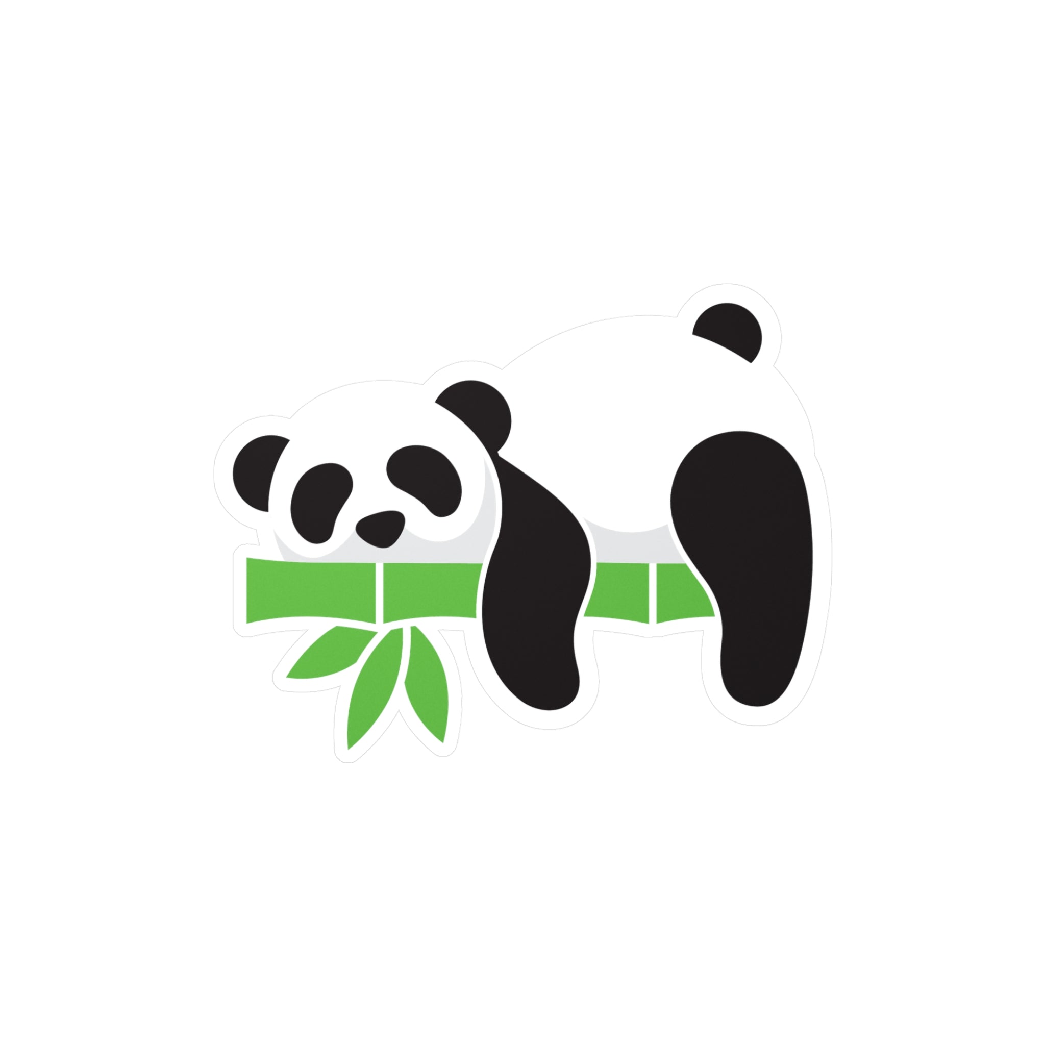 Panda with Bamboo Kiss-Cut Vinyl Sticker