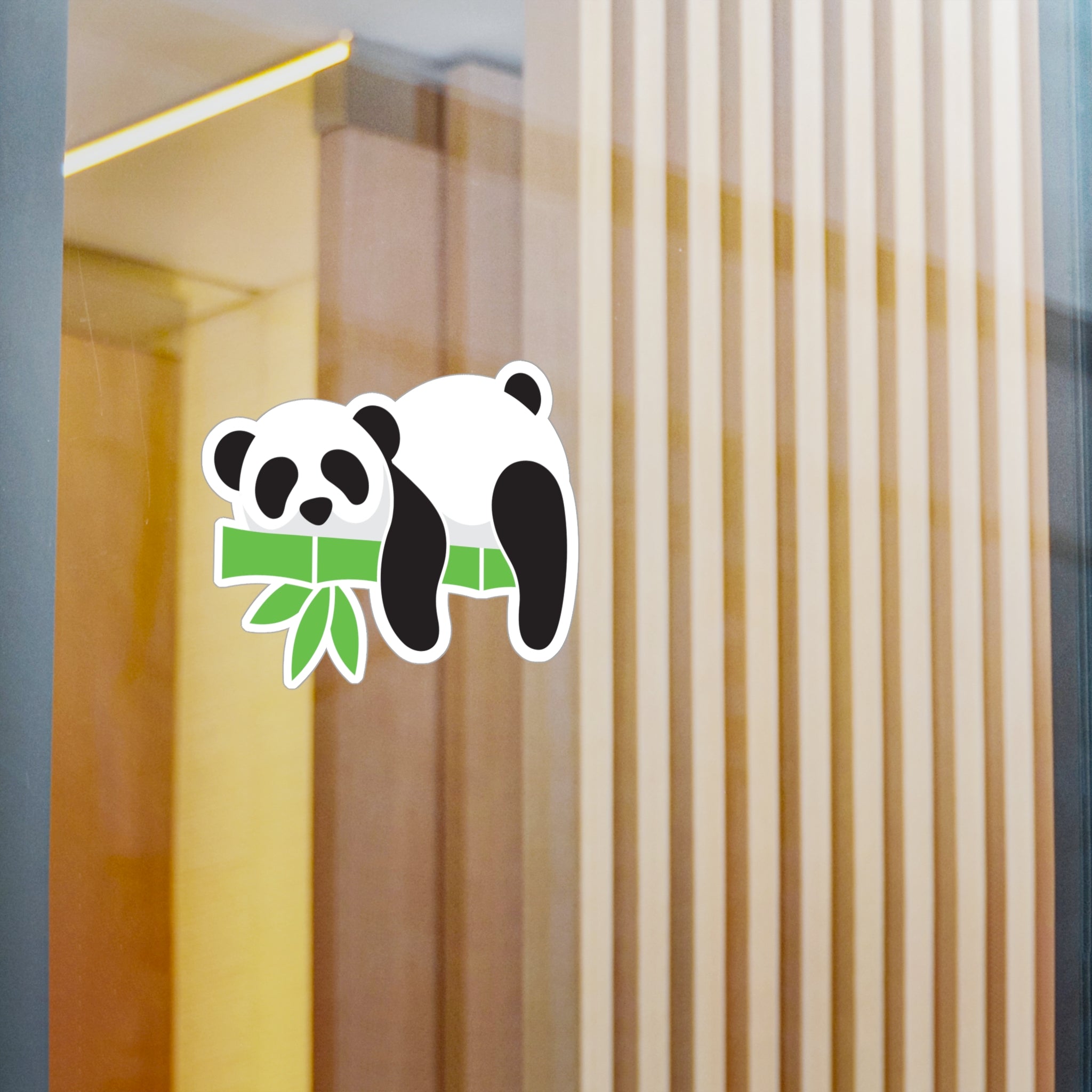 Panda with Bamboo Kiss-Cut Vinyl Sticker