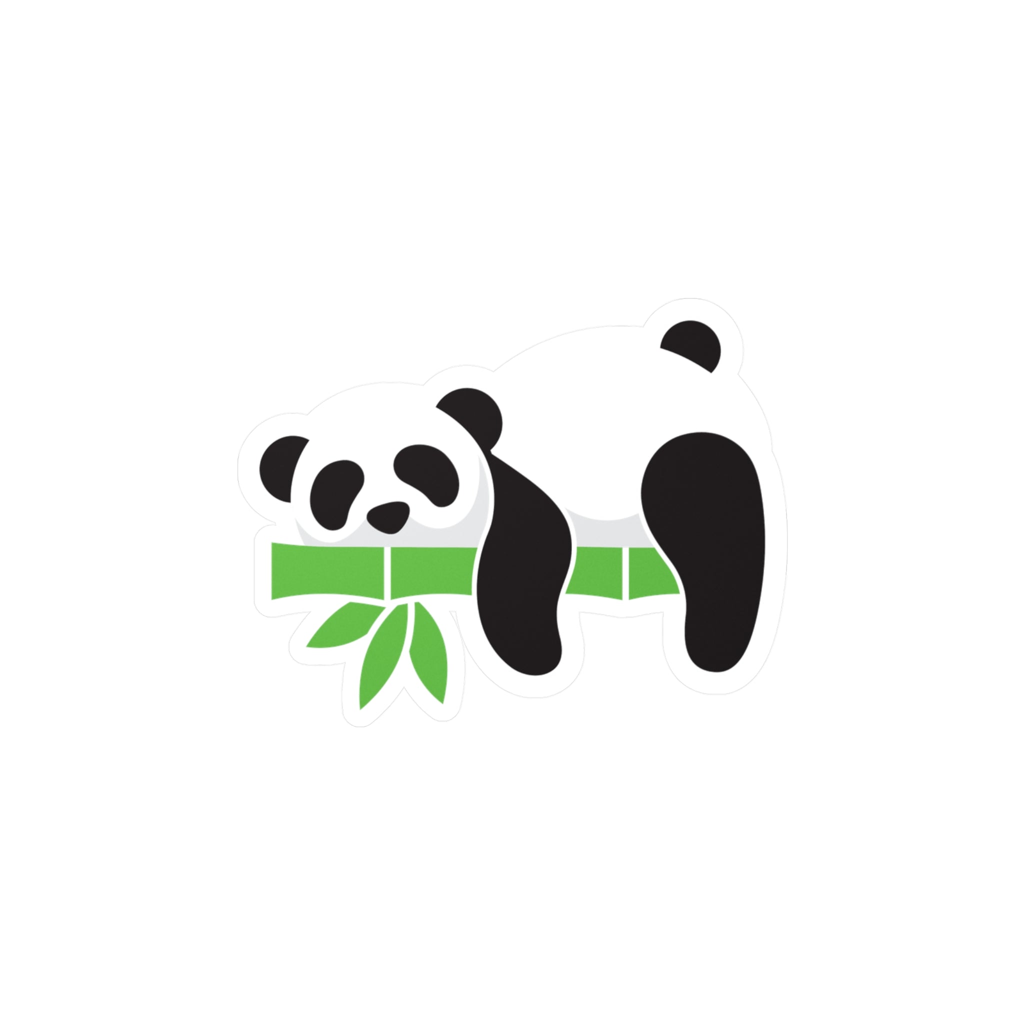 Panda with Bamboo Kiss-Cut Vinyl Sticker