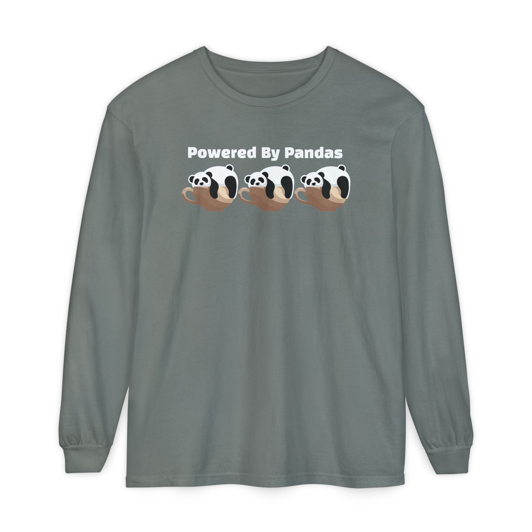 Powered By Pandas Long Sleeve Tee